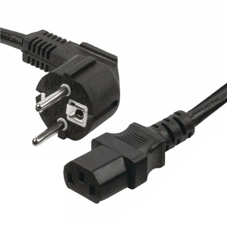Cabo Alimentação Schuko Macho 3P / Iec C13 Fêmea 10M Preto