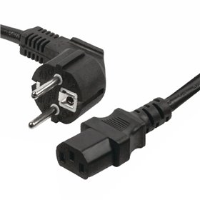 Cabo Alimentação Schuko Macho 3P / Iec C13 Fêmea 10M Preto