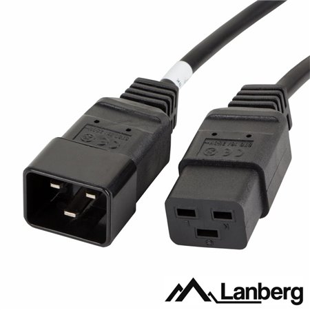 Cabo Alimentação Iec C20 Macho / C19 Fêmea 1.8M Lanberg