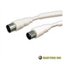 Cabo Coaxial Macho/Fêmea Branco 1.5M Filtro Ferrite Edh