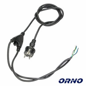 Cabo Alimentação Schuko Macho 2M P/ Focos Led Orno