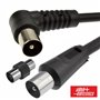 Cabo Coaxial Macho/Macho Preto 2M Ângular 90º Alpha