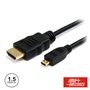Cabo Hdmi Dourado Macho / Micro Hdmi Macho Preto 1.5M