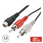 Cabo Rca 2 Macho /1Rca Fêmea 1.5M
