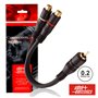 Cabo Rca Macho / 2Rca Fêmea 0.2M Blister