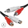 Cabo 2-Rca Macho / 2-Rca Fêmea 5M