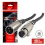 Cabo Xlr 3P Macho / Xlr 3P Fêmea 10M Polybag