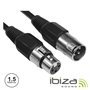 Cabo Xlr 3P Macho / Xlr 3P Fêmea 1.5M Ibiza