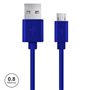 Cabo Usb-A 2.0 Macho / Micro Usb-B Macho 0.8M Azul
