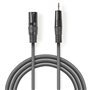 Cabo Xlr 3P Macho / Mini Jack 3.5Mm Macho 3M Cinza