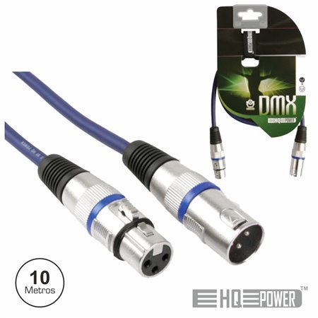 Cabo Dmx Xlr 3P Macho / Xlr 3P Fêmea 10M Hq Power