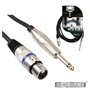 Cabo Xlr 3P Fêmea / Jack 6.35Mm Macho 3M Mn Hq Power