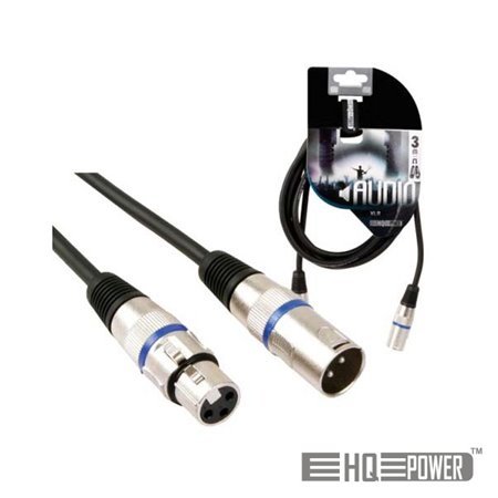 Cabo Xlr 3P Macho / Xlr 3P Fêmea 3M Hq Power