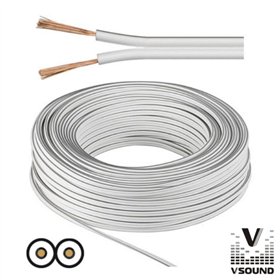 Cabo Coluna 2X0.75Mm Branco Paralelo Vsound