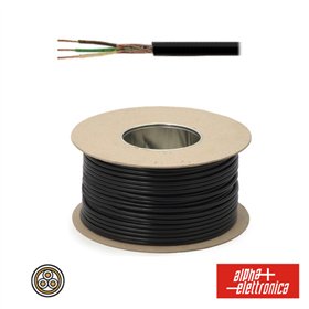 Cabo Eletronica 3 Condutores + Malha 3X0.22 °4.4 Preto