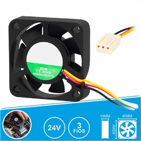 Ventoinha 24V 40X40X10Mm 3 Fios