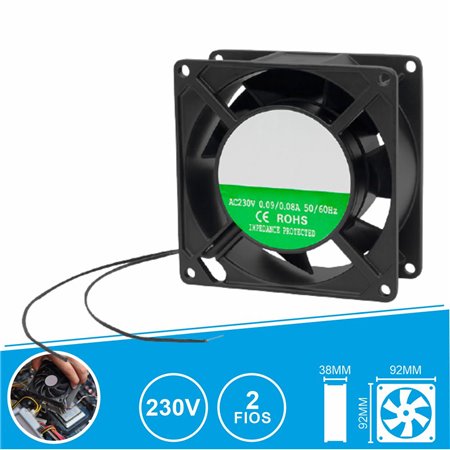 Ventoinha 230V 92X92X38Mm 2 Fios