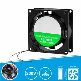 Ventoinha 230V 80X80X25Mm 2 Fios