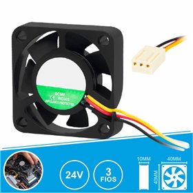 Ventoinha 24V 40X40X10Mm 3 Fios