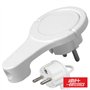 Ficha Schuko Macho C/ Terra Anel Extração 250V Branco
