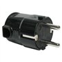Ficha Schuko Macho C/ Terra Lateral 220V Preta