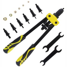 Alicate De Rebites C/ 6 Adaptadores E 150 Porcas De Rebite