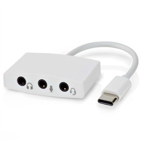 Adaptador Placa Som Usb-C C/ 3 Fichas Jack 3.5Mm