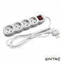 Tomada Elétrica C/ 4 Saídas Interruptor 1.5M Entac