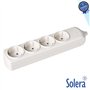Tomada Elétrica C/ 4 Saídas Schuko Solera