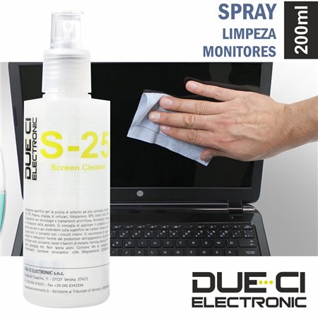 Spray De 200Ml Limpeza Monitores Due-Ci