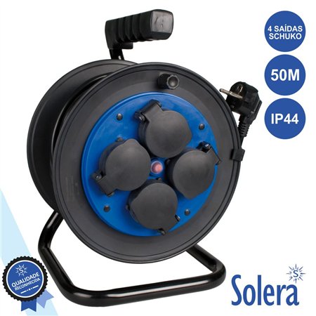 Extensão Tomada Elétrica C/ 4 Saídas 50M Proteção Solera