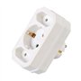 Tomada Elétrica C/ 2 Saídas Planas 1 Schuko Branco