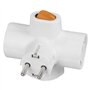 Ficha Elétrica Tripla 3 Schuko Interruptor