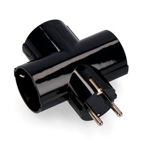 Ficha Elétrica Adaptadora 3X Schuko