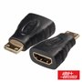 Ficha Adaptadora Hdmi Fêmea / Mini Hdmi Macho Dourada