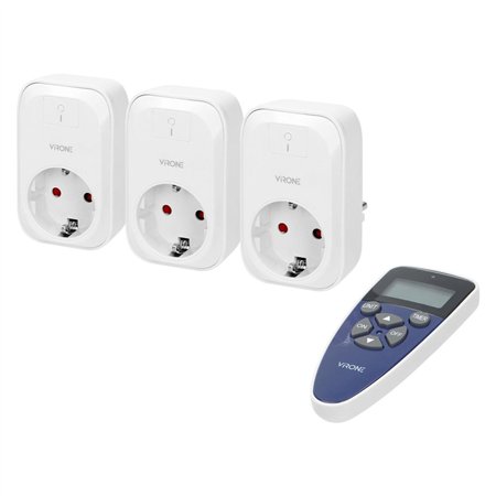 Conjunto 3 Tomadas Elétricas C/ Comando S/ Fios Virone