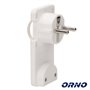 Ficha Schuko Macho C/ Terra Anel Extração 220V Branco Orno