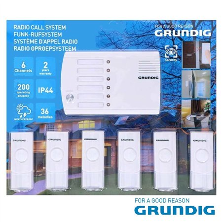 Campainha S/ Fios C/ 6 Canais Ip44