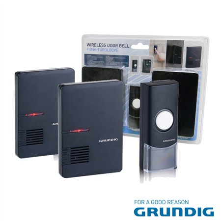 Campainha S/ Fios C/ 2 Receptores E Comando Grundig