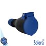 Ficha Schuko Fêmea 16A/250V Ip54 Preta Solera