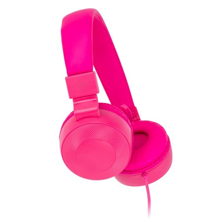 Auscultadores Stereo C/ Fios C/ Micro Rosa