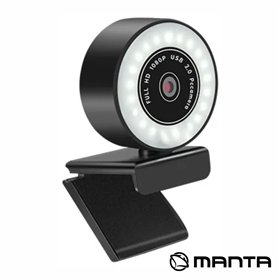 Webcam 1920X1080 C/ Microfone E Luz Led Manta