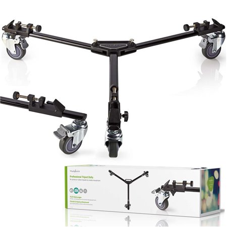 Base C/ Rodas Para Tripé 20Kg Preto Nedis