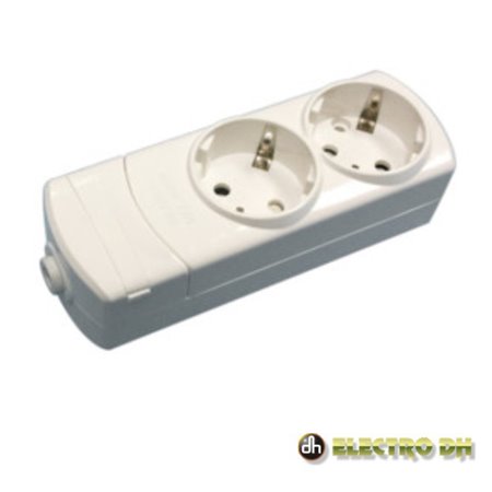 Tomada Elétrica C/ 2 Saídas Schuko Edh
