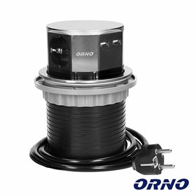 Tomada Elétrica C/ 3 Saídas E 2 Usb P/ Secretária Orno