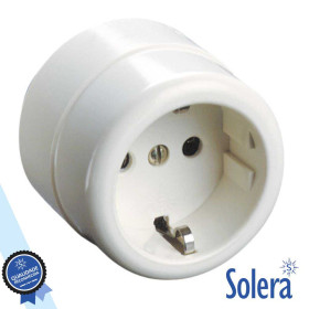 Tomada Elétrica Superfície C/ Terra Redonda Solera