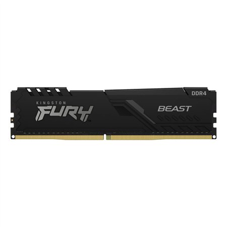 Memória ram ddr4 16gb kingston - 3200mhz - pc4 - 25600 - fury beast rgb - preto - 1.2v