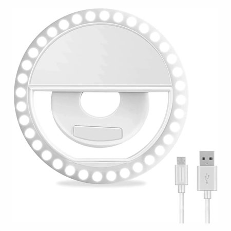 Anel De Luz P/ Telemóvel Universal Branco