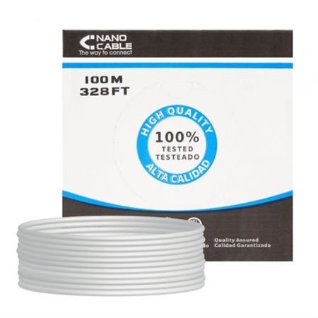 Carretel de Cabo RJ45 FTP Nanocable 10.20.0702-FLEX Cat.5e/ 100m/ Cinza