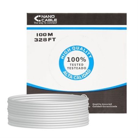 Carretel de Cabo RJ45 UTP Nanocable 10.20.0302 Cat.5e/ 100m/ Cinza